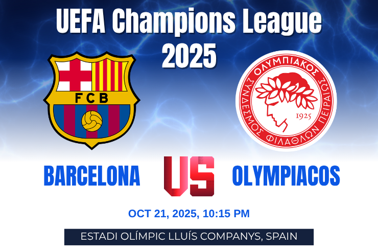 Barcelona vs Olympiacos 2025 – The Champions League Night of Passion and Play on Myjackpot777