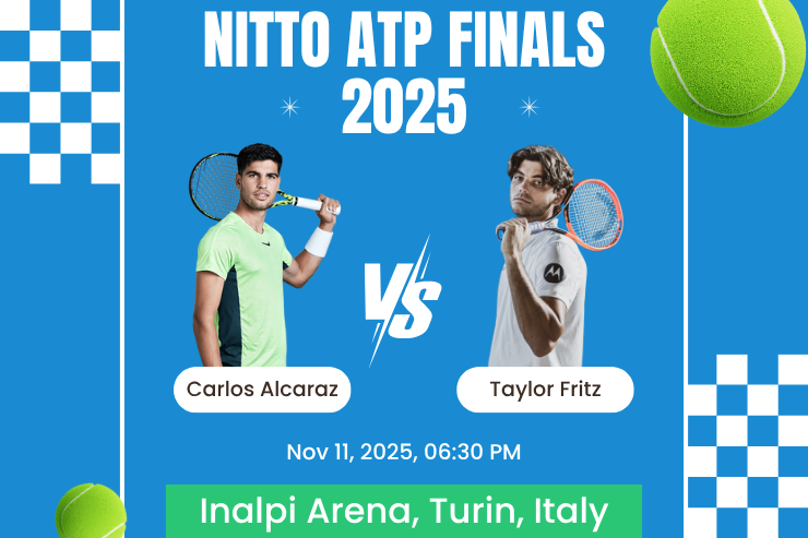 Carlos Alcaraz vs Taylor Fritz: Nitto ATP Finals 2025 – Tennis Betting Thrills with Myjackpot777